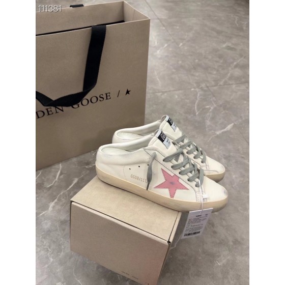 Super-Star Sabot Golden Goose Deluxe Brand 2025 SNERKERS Pink stars half-dragged