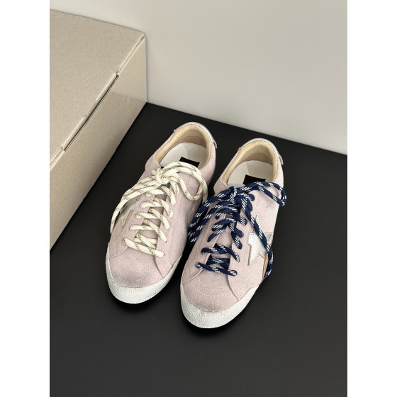 Women's True-Star in pastel pink suede with silver star and heel tab